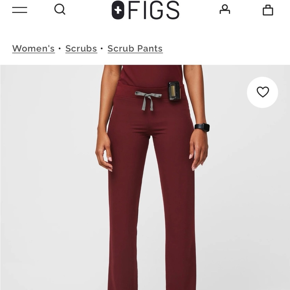 Figs Women's scrub pants - Deep Burgundy